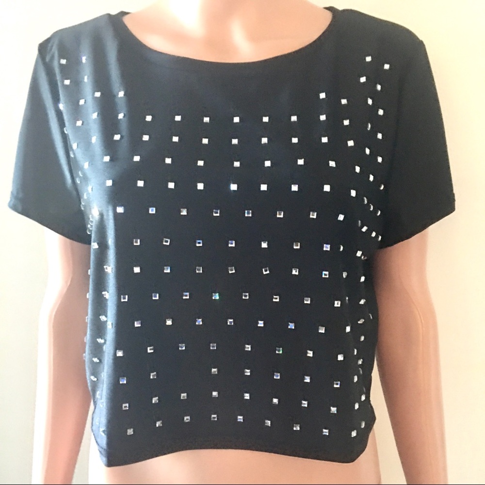 Rhinestone crop top